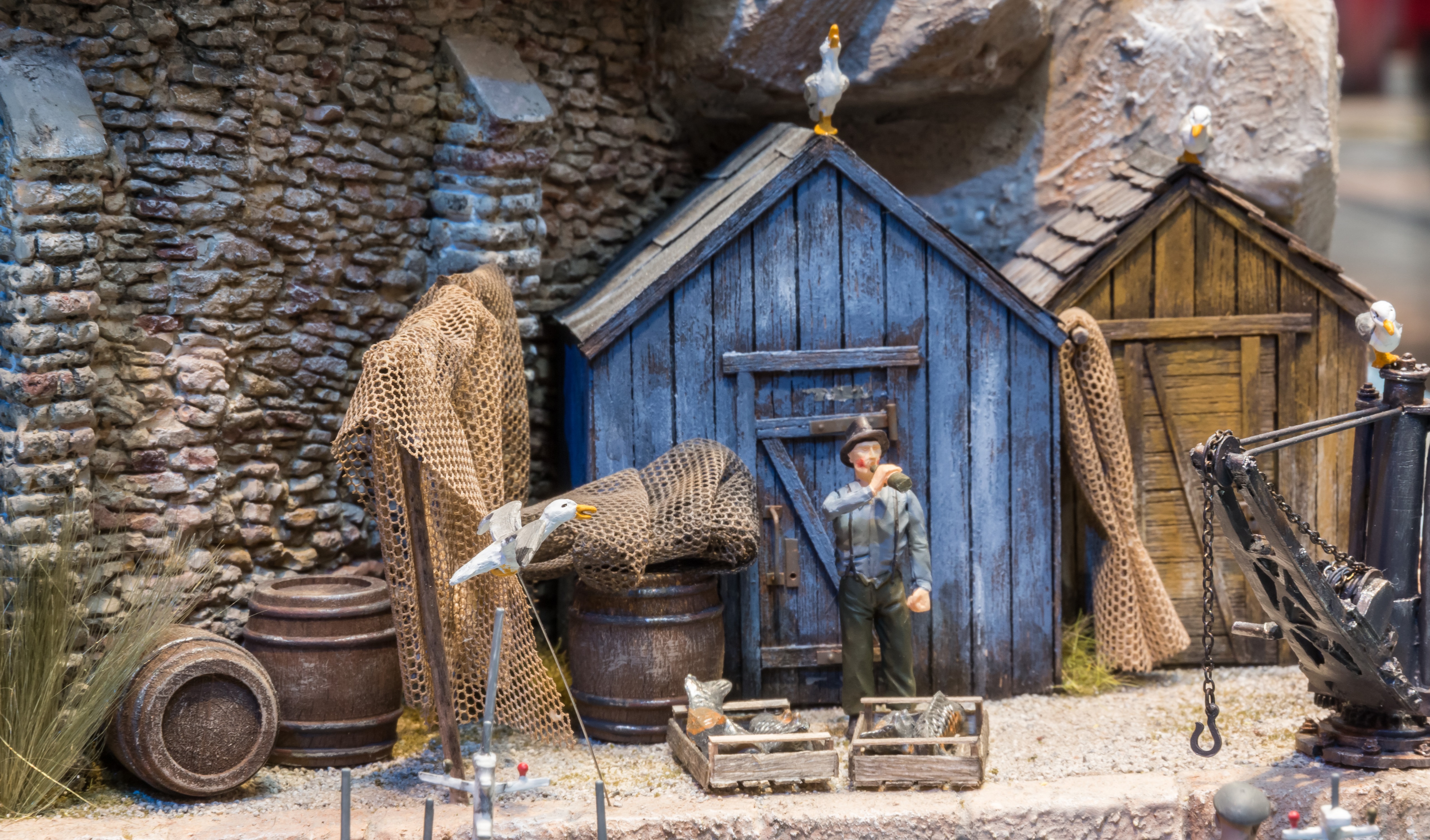 Hafen mit vielen Details